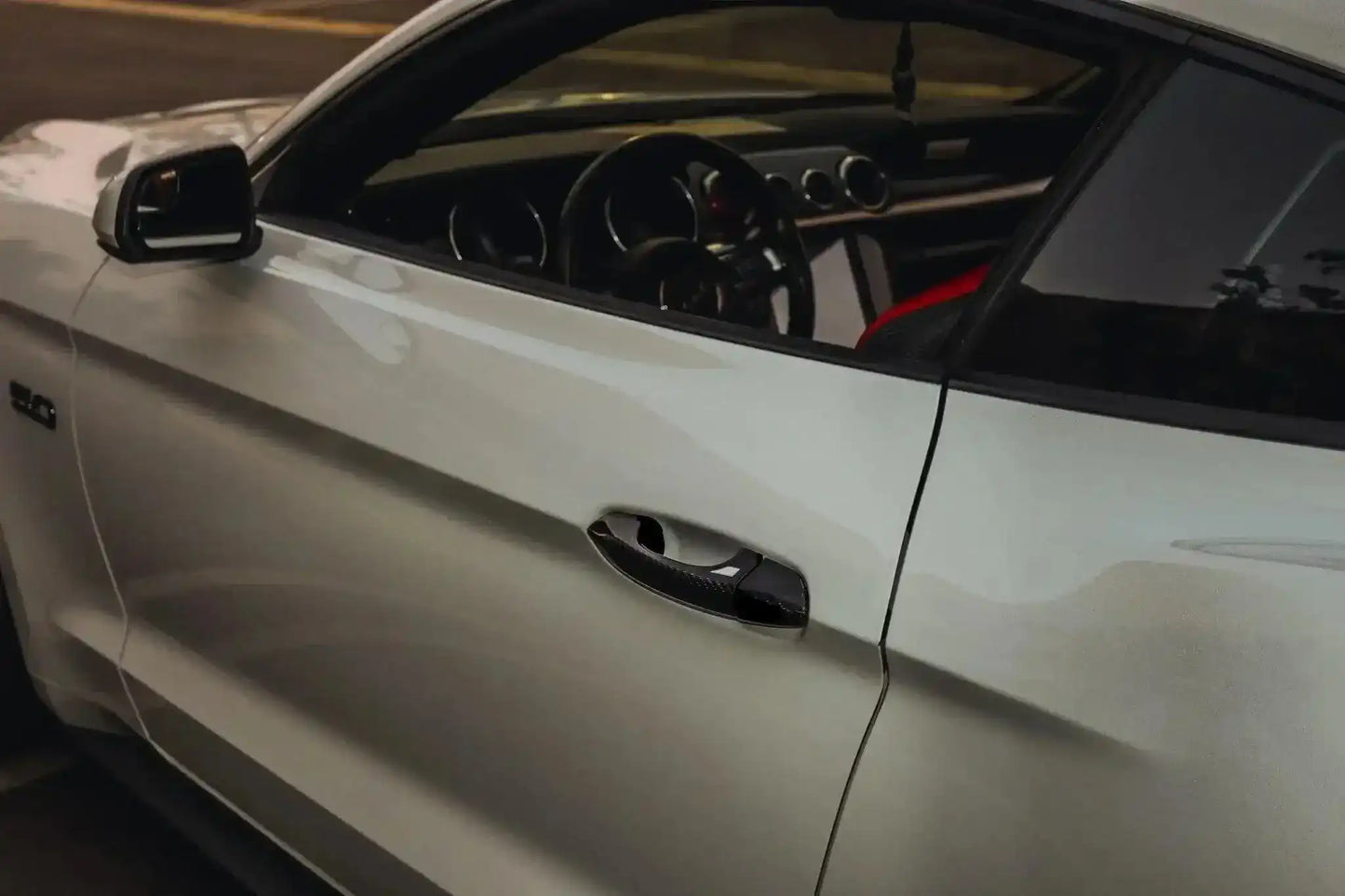 Carbon Fiber Exterior Door Handle Covers for Mustang 2015-2023