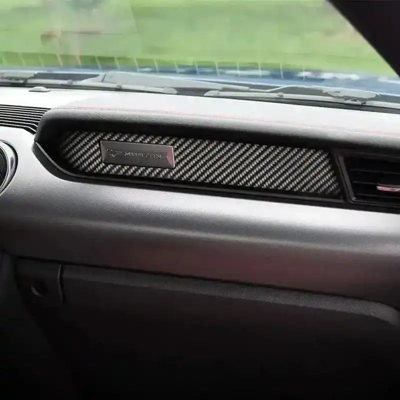 Real Carbon Dashboard Emblem Trim Overlay for Mustang 2015-2023