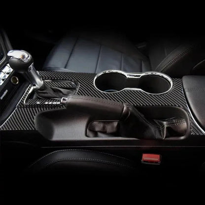 Mustang 2015-2023 Real Carbon Fiber Center Console & Gear Shift Bezel Trim Overlay