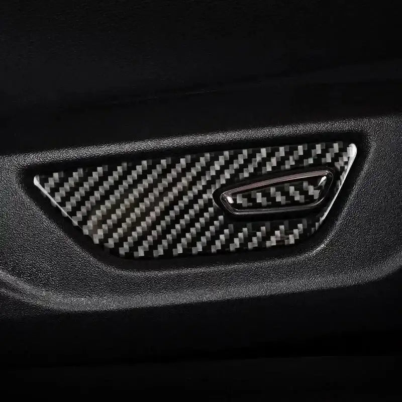 Real Carbon Fiber Seat Adjuster Button Trim Overlay for Mustang 2015-2023