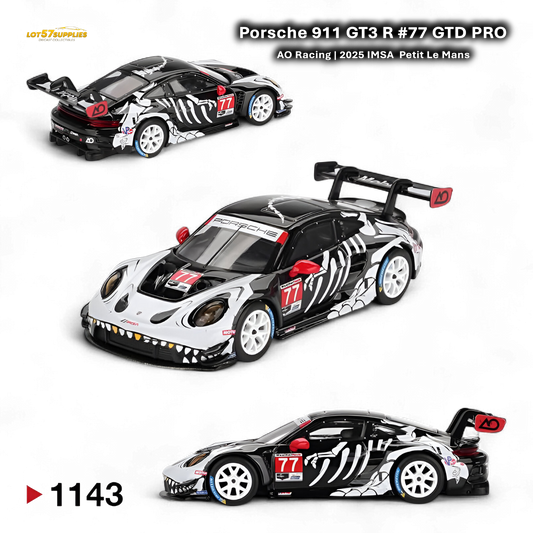 (Pre-Order) MiniGT Porsche 911 GT3 R - #77 AQ Racing 2025 IMSA Petit Le Mans Skeleton - 1:64