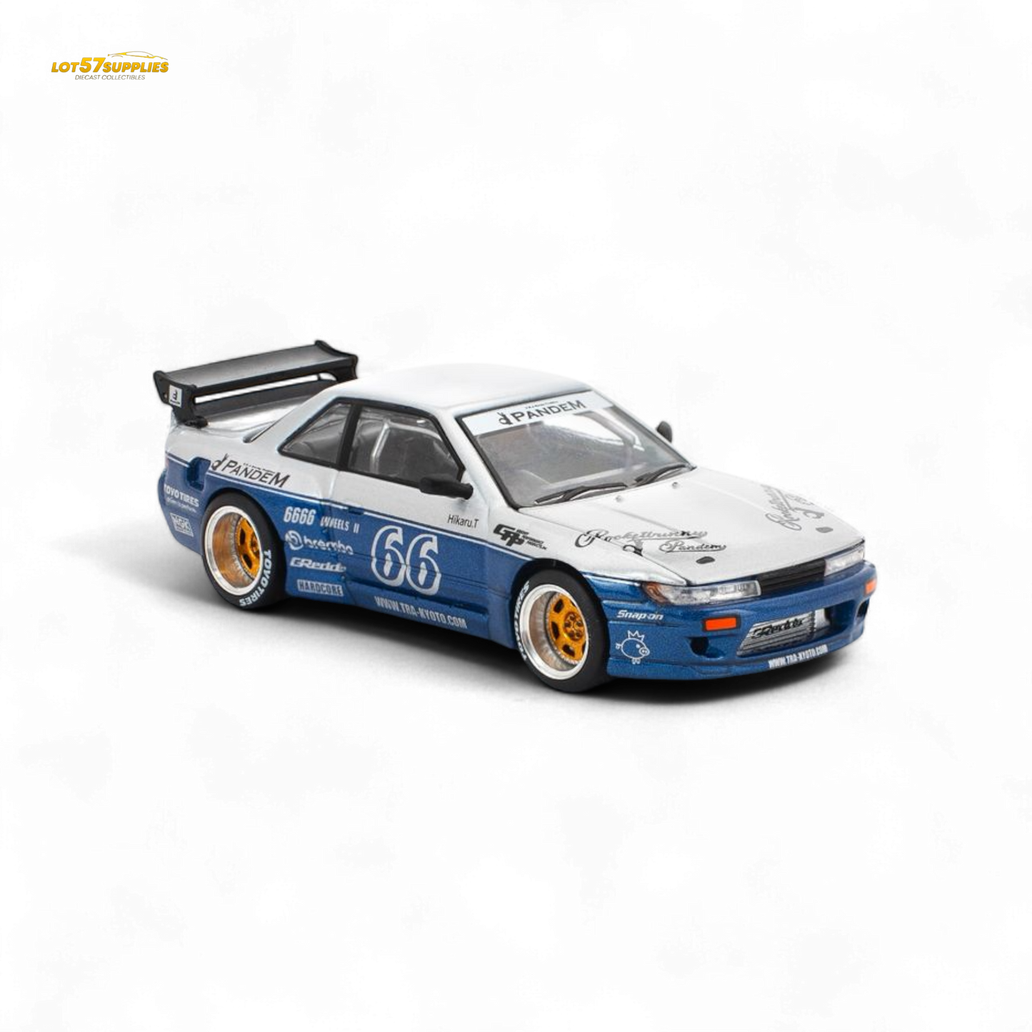 (Pre-Order) PopRace Pandem Silvia S13 Moontech Blue 1:64