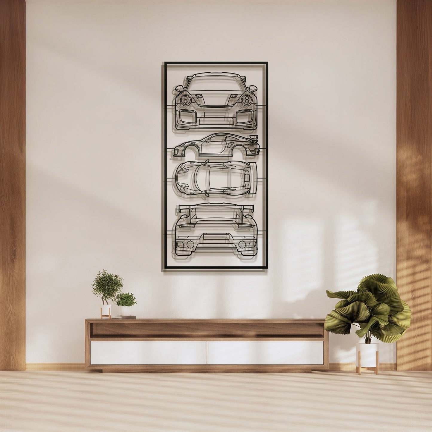911 GT2 RS Quad Profile Metal Frame Silhouette - MT1462