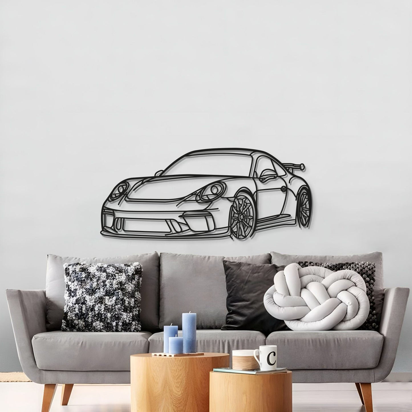 911 GT3 Model 991 Perspective Metal Car Wall Art - MT0852