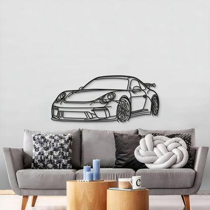 911 GT3 Model 991 Perspective Metal Car Wall Art - MT0852