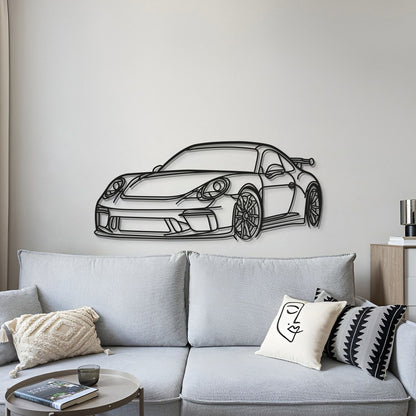 911 GT3 Model 991 Perspective Metal Car Wall Art - MT0852