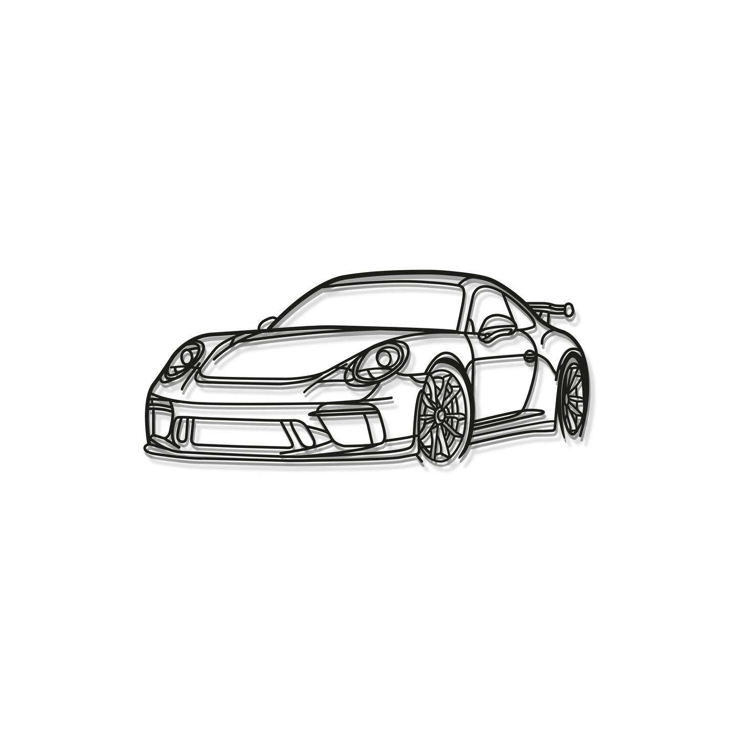 911 GT3 Model 991 Perspective Metal Car Wall Art - MT0852