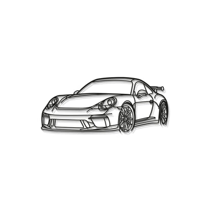 911 GT3 Model 991 Perspective Metal Car Wall Art - MT0852