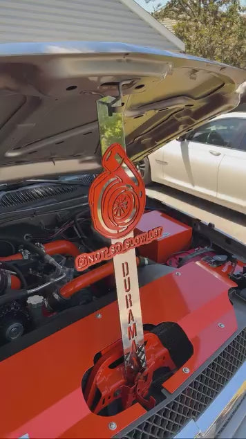 Duramax custom hood prop
