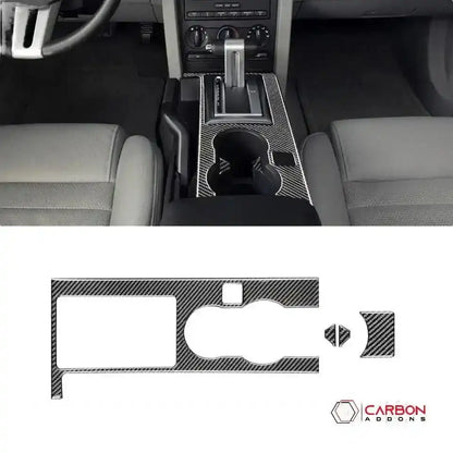 Real Carbon Fiber Center Console Overlay | Mustang 2005-2009