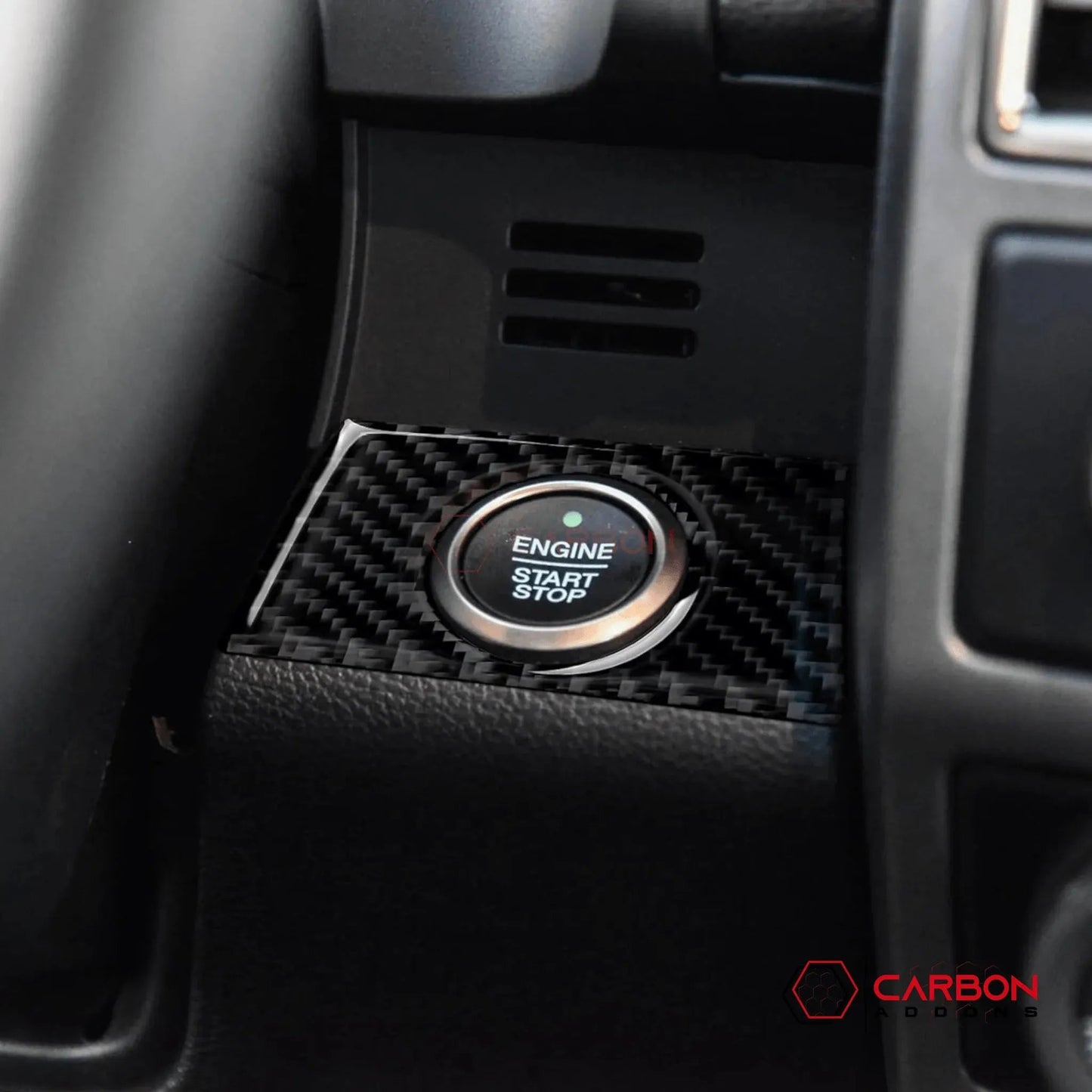 Real Carbon Fiber Engine Start Stop Button Trim Overlay | 2015-2020 F150