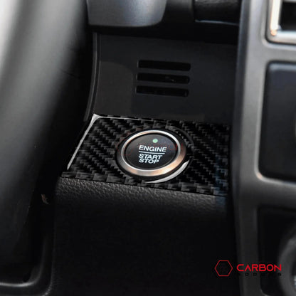 Real Carbon Fiber Engine Start Stop Button Trim Overlay | 2015-2020 F150