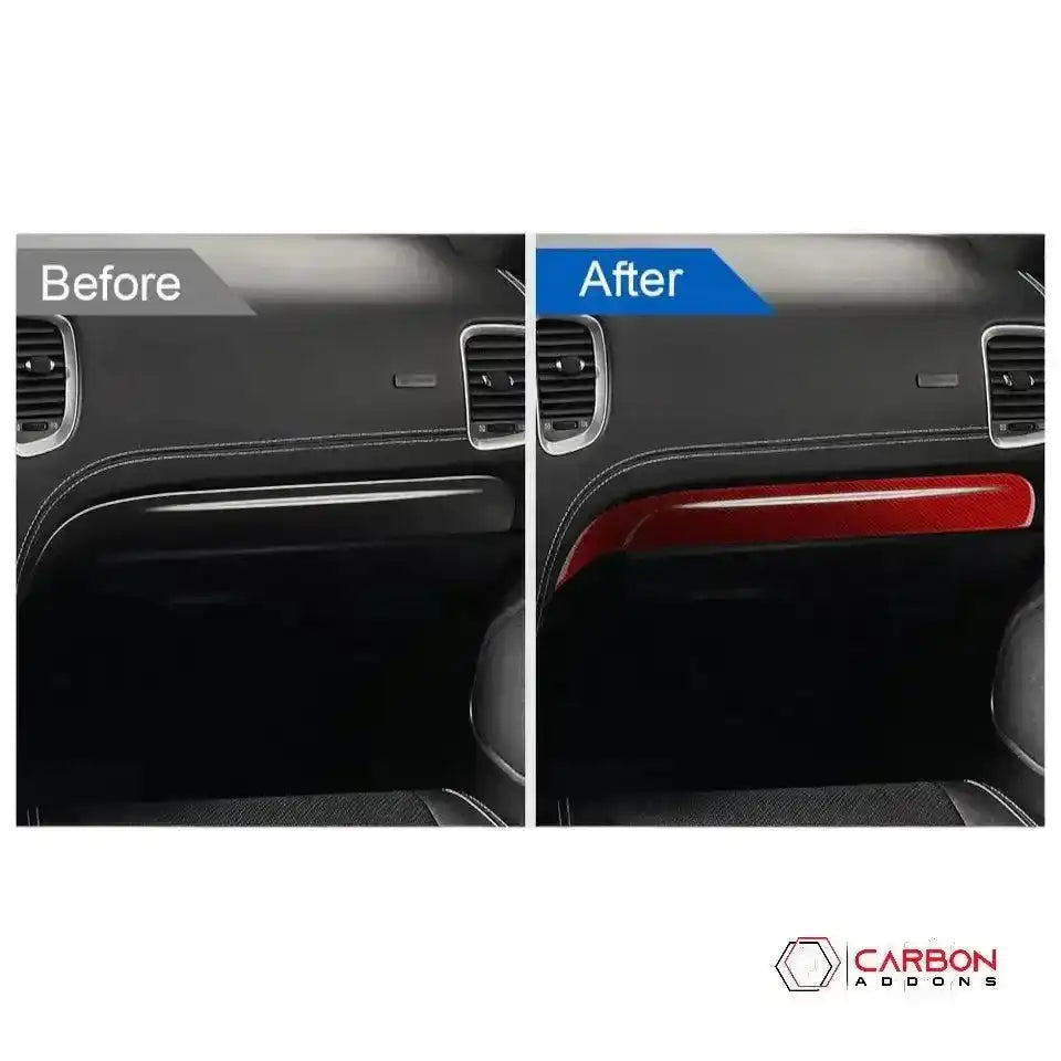Real Carbon Fiber Glove Box Trim Overlay for 2011-2020 Dodge Durango