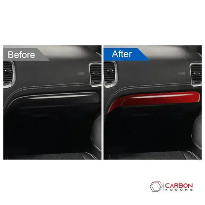 Real Carbon Fiber Glove Box Trim Overlay for 2011-2020 Dodge Durango