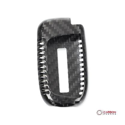 Real Carbon Fiber Key fob Cover for 2011-2023 Dodge Charger Challenger Durango Jeep Chrysler