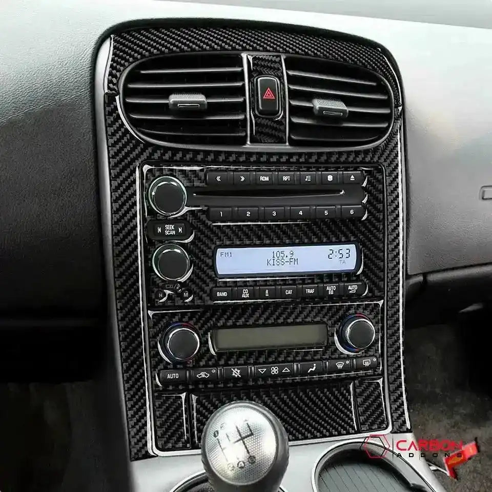 Real Carbon Fiber Radio & Navigation Control Panel Overlay | C6 2005-2013 Corvette