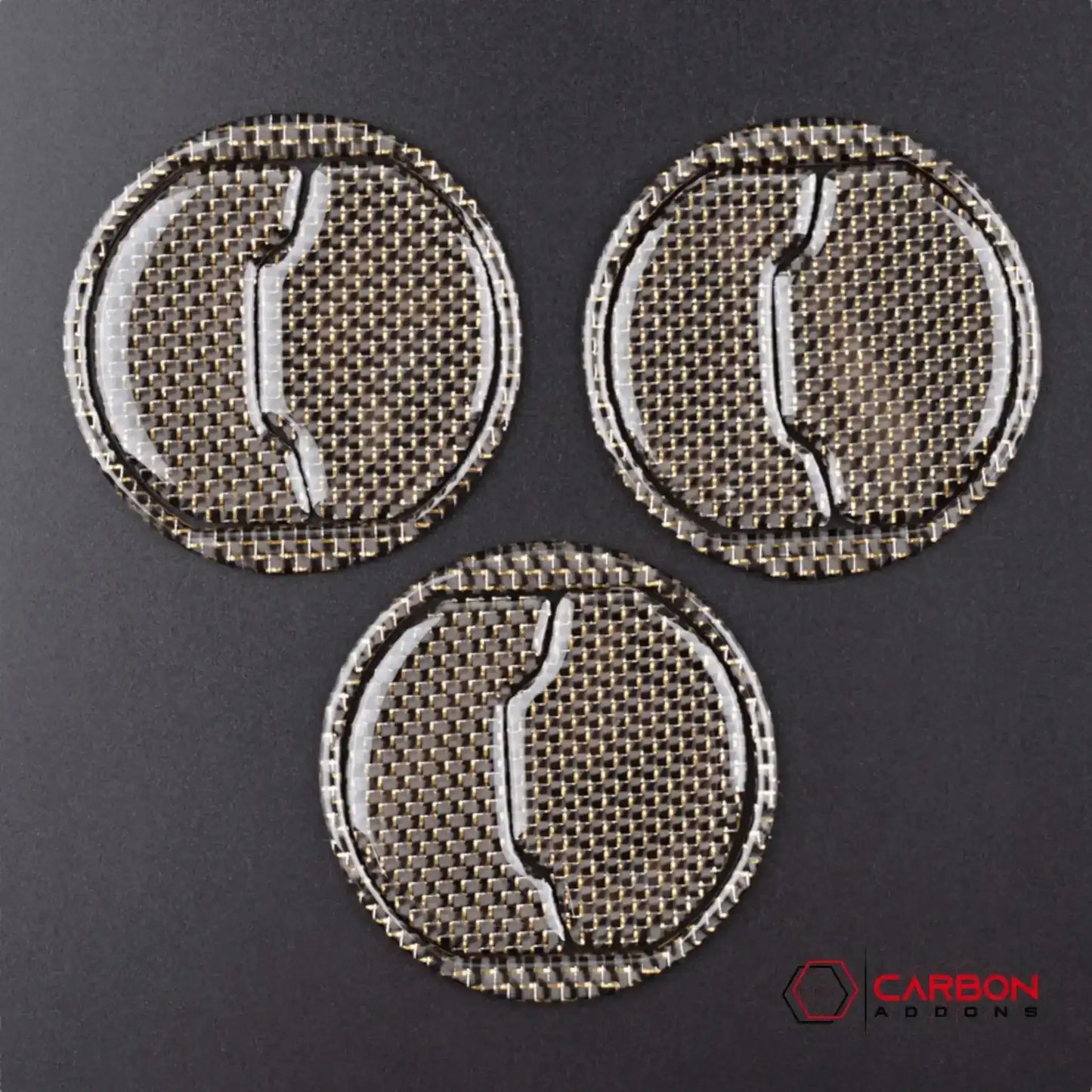 Reflective Carbon Fiber Center Air Vent Outlet Trim Overlay for Mustang 2015-2023