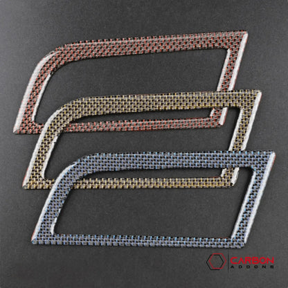 Reflective Carbon Fiber Dashboard AC Vent Trim Overlay for Mustang 2015-2023 -2pcs