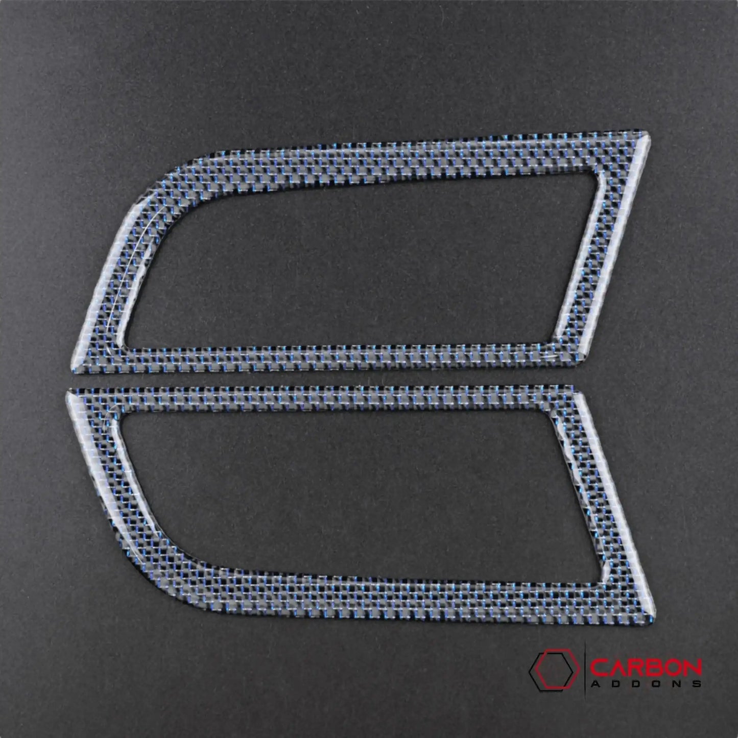 Reflective Carbon Fiber Dashboard AC Vent Trim Overlay for Mustang 2015-2023 -2pcs