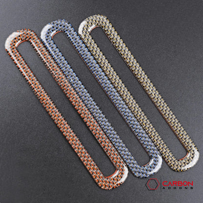 Reflective Carbon Fiber Door Air Outlet Overlay for Mustang 2015-2023