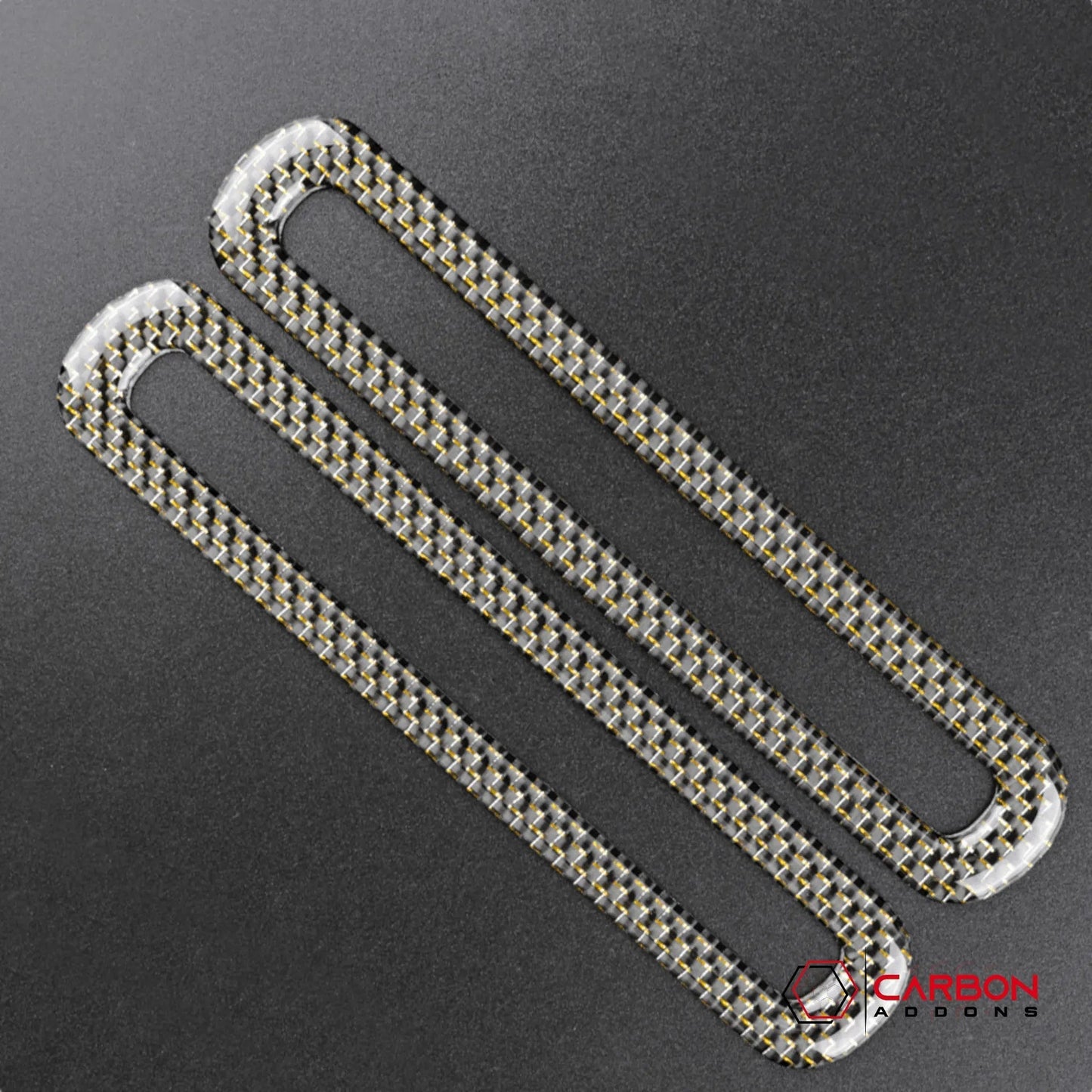 Reflective Carbon Fiber Door Air Outlet Overlay for Mustang 2015-2023