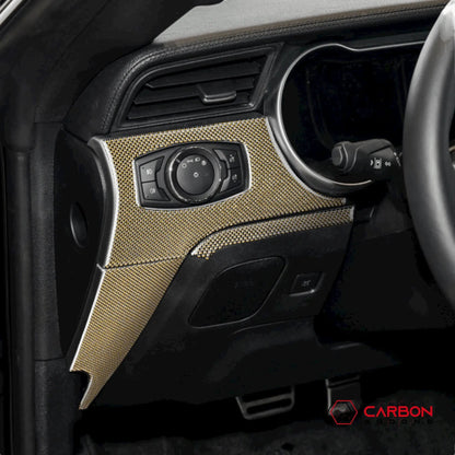 Reflective Carbon Fiber Full Dashboard Set for Mustang 2015-2023