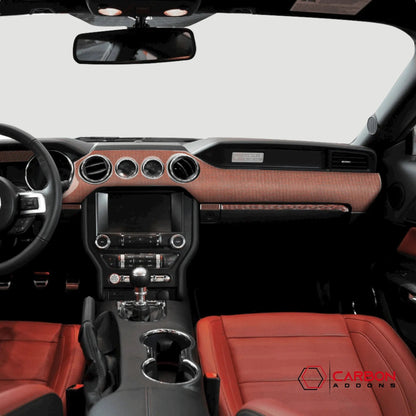 Reflective Carbon Fiber Full Dashboard Set for Mustang 2015-2023