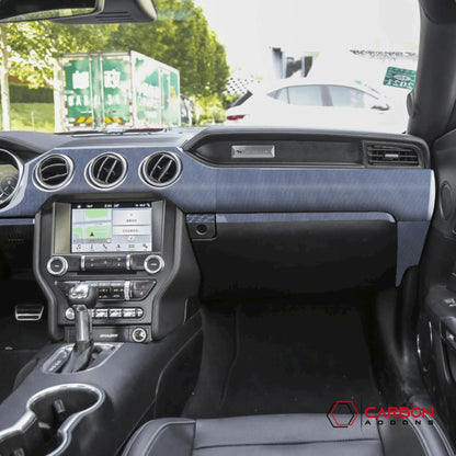 Reflective Carbon Fiber Full Dashboard Set for Mustang 2015-2023