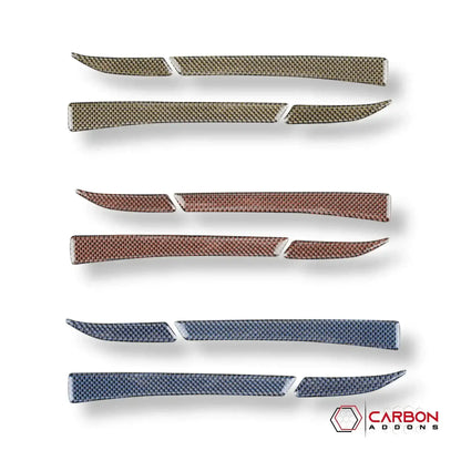 Carbon Fiber Rear View Mirror Trim Overlay For Mustang 2015-2023