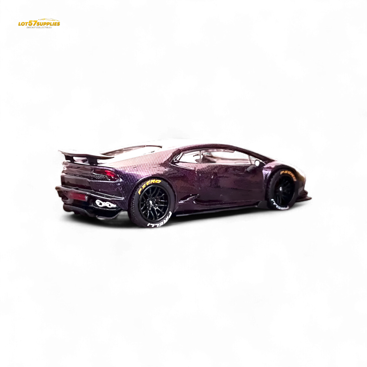 King Model Lamborghini Huracan LP610 LB 1.0 Purple Carbon Fiber 1:64