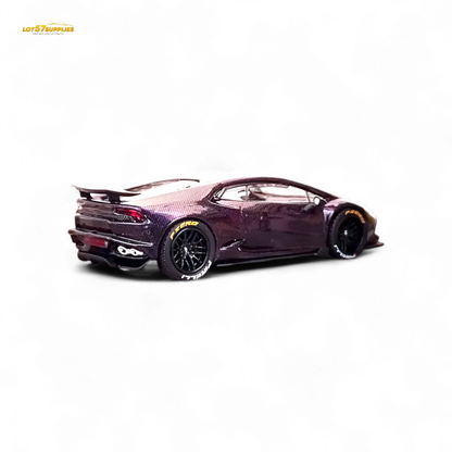 King Model Lamborghini Huracan LP610 LB 1.0 Purple Carbon Fiber 1:64