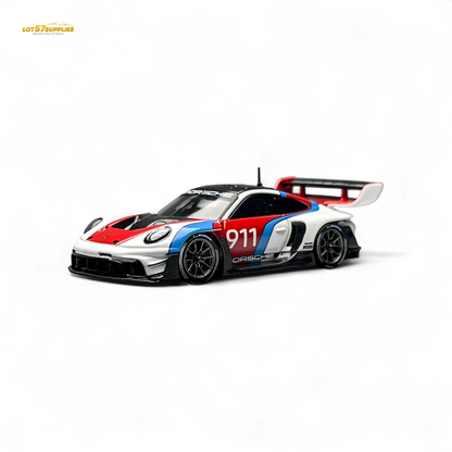 HKM Model Porsche 911 (992) GT3 R Rennsport White #911 1:64