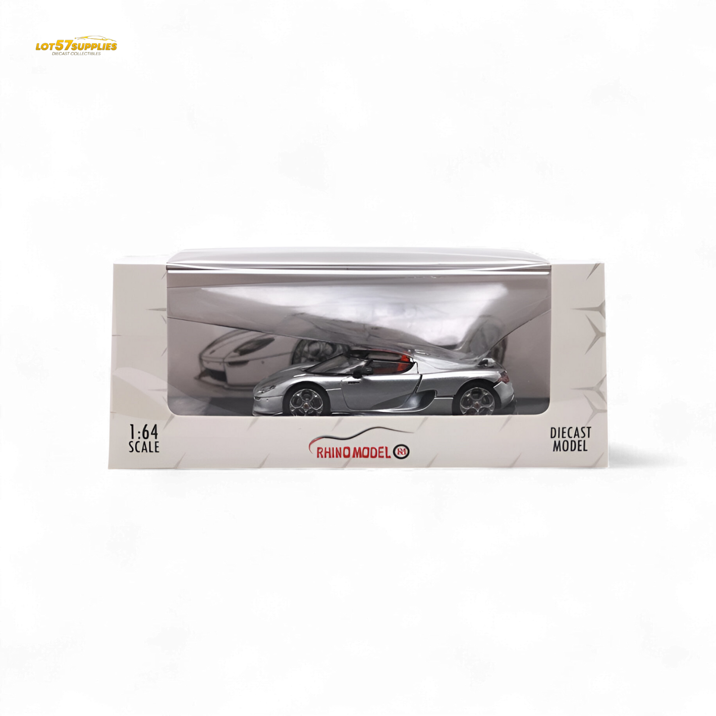 Rhino Model RM CC850 With Magnetic Engine Cover - Silver 1:64