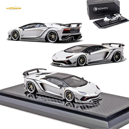 YM Model Lamborghini Aventador S Advance Edition Rowen White 1:64