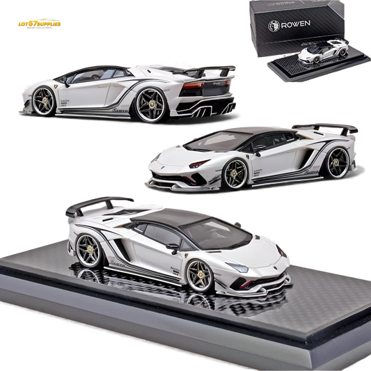 YM Model Lamborghini Aventador S Advance Edition Rowen White 1:64