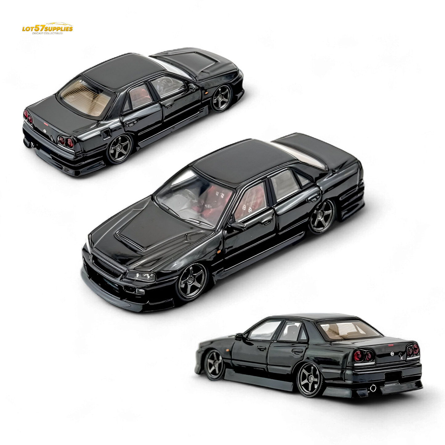 Mortal ER34 SKYLINE URAS Metallic Black 1:64