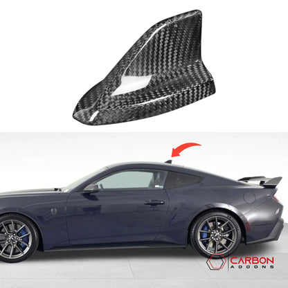 Real Carbon Fiber Antenna Cover for 2024+ Ford Mustang