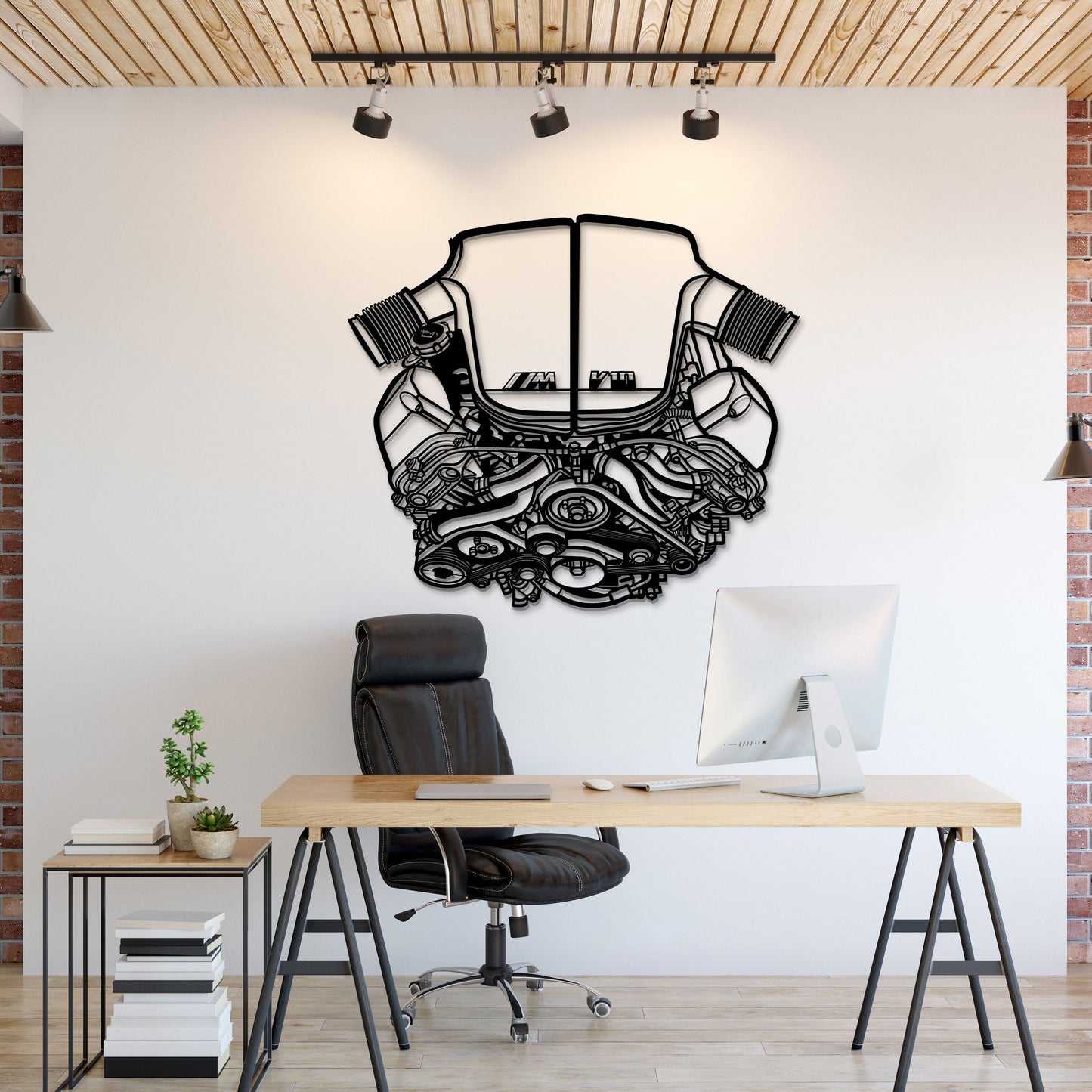 S85 V10 Metal Engine Block Wall Art  - MTEB-0003