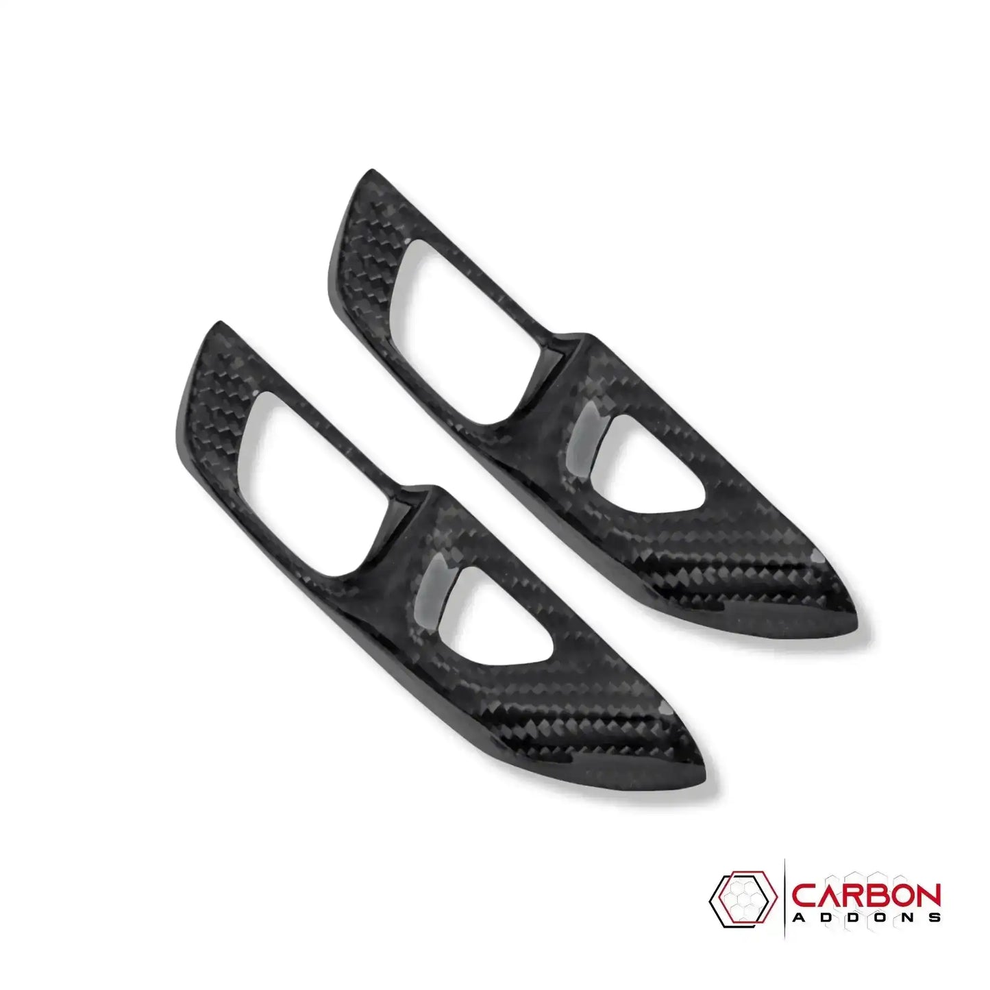 C8 Corvette Real Carbon Fiber Door Lock Trim Covers | Interior Upgrade (2020–2026)