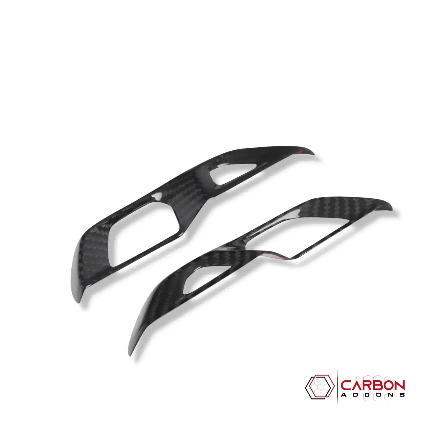 C8 Corvette Real Carbon Fiber Door Lock Trim Covers | Interior Upgrade (2020–2026)