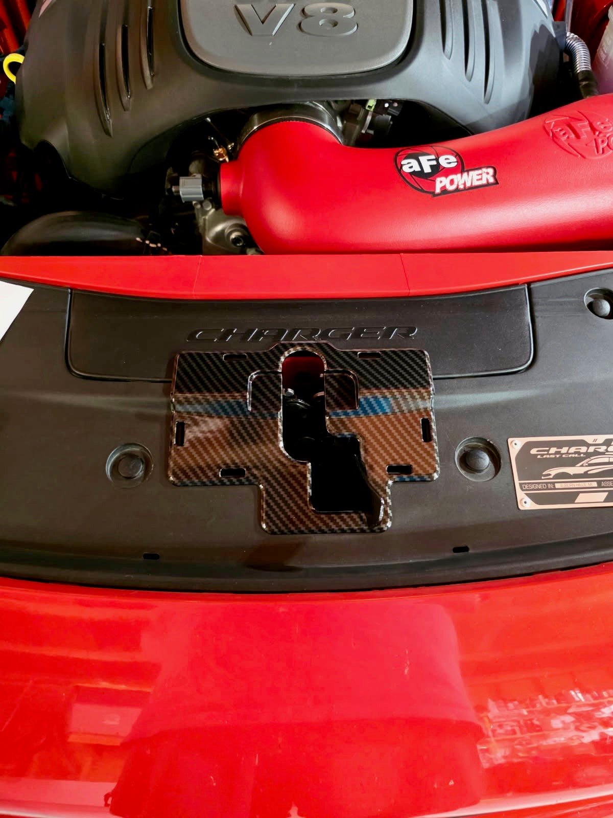 Speedlogix Carbon Fiber Print Hood Latch Cover 2011-2023 Charger