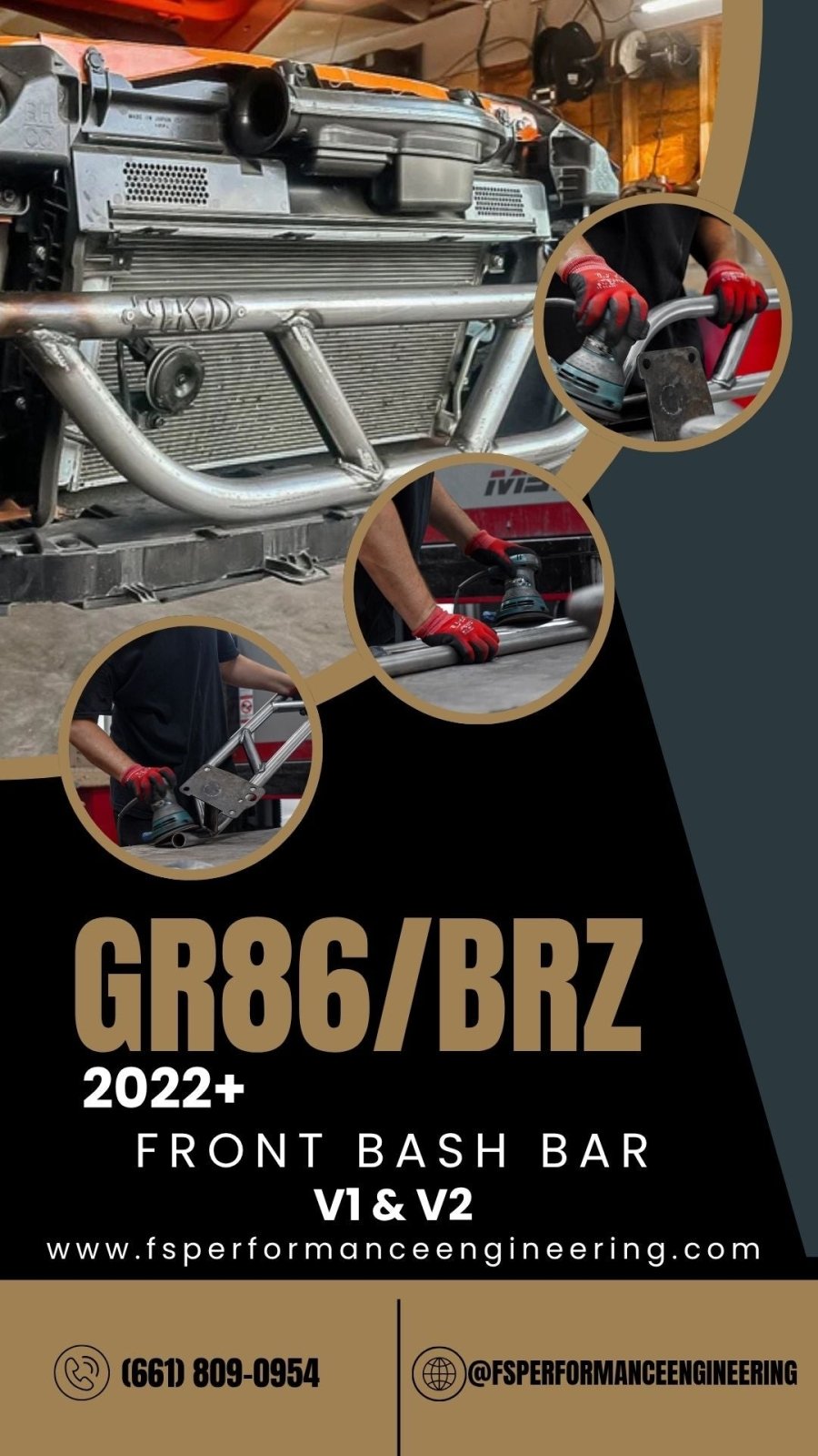 Toyota GR86 / Subaru BRZ 2022+ Front Bash Bar V1 & V2