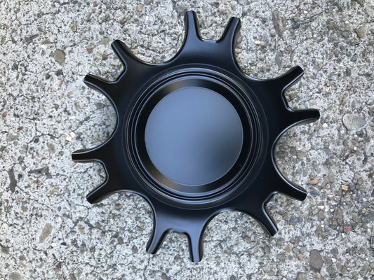 Wheels Center Caps for TR4 Matte Black C-1539 Fit TR4 17"x8 17"x9 Satin Black Wheel (Replacement Blank Center Cap)