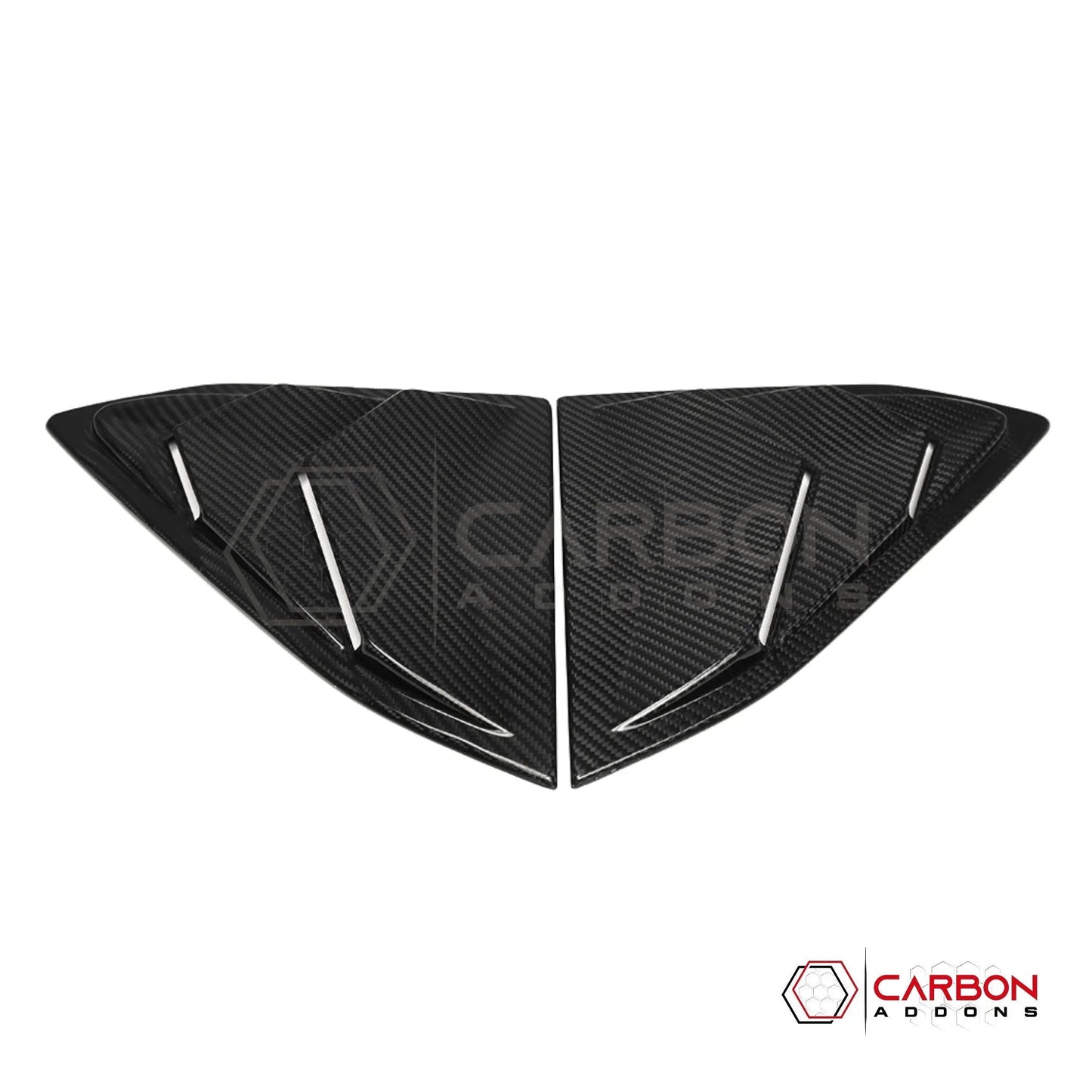 C8 Corvette Coupe Carbon Fiber C-Pillar Quarter Window Louvers | Exterior Overlay (2020–2026)