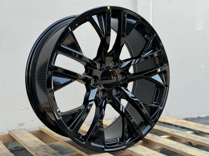 GM3 22x9 6x139.7 +24 78.1 GLOSS BLACK (FITS GMC SILVERADO TAHOE SIERRA)