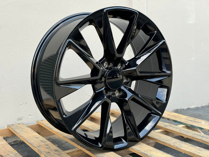 GM6 22x9 6x139.7 +24 78.1 GLOSS BLACK (FITS GMC SILVERADO TAHOE SIERRA)