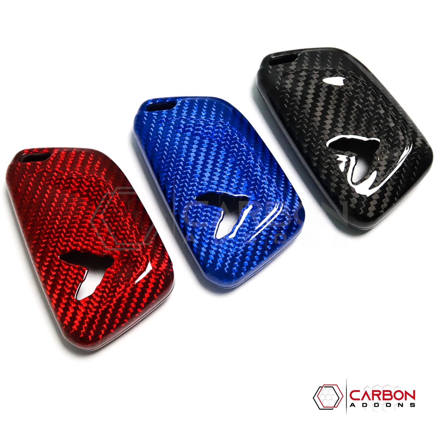C8 CORVETTE CARBON FIBER KEY COVER - BLACK, RED, BLUE OR FORGE CARBON