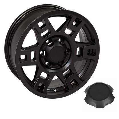 Wheels Center Caps for TR1-615-6H Matte Black (Replacement Blank Center Cap)