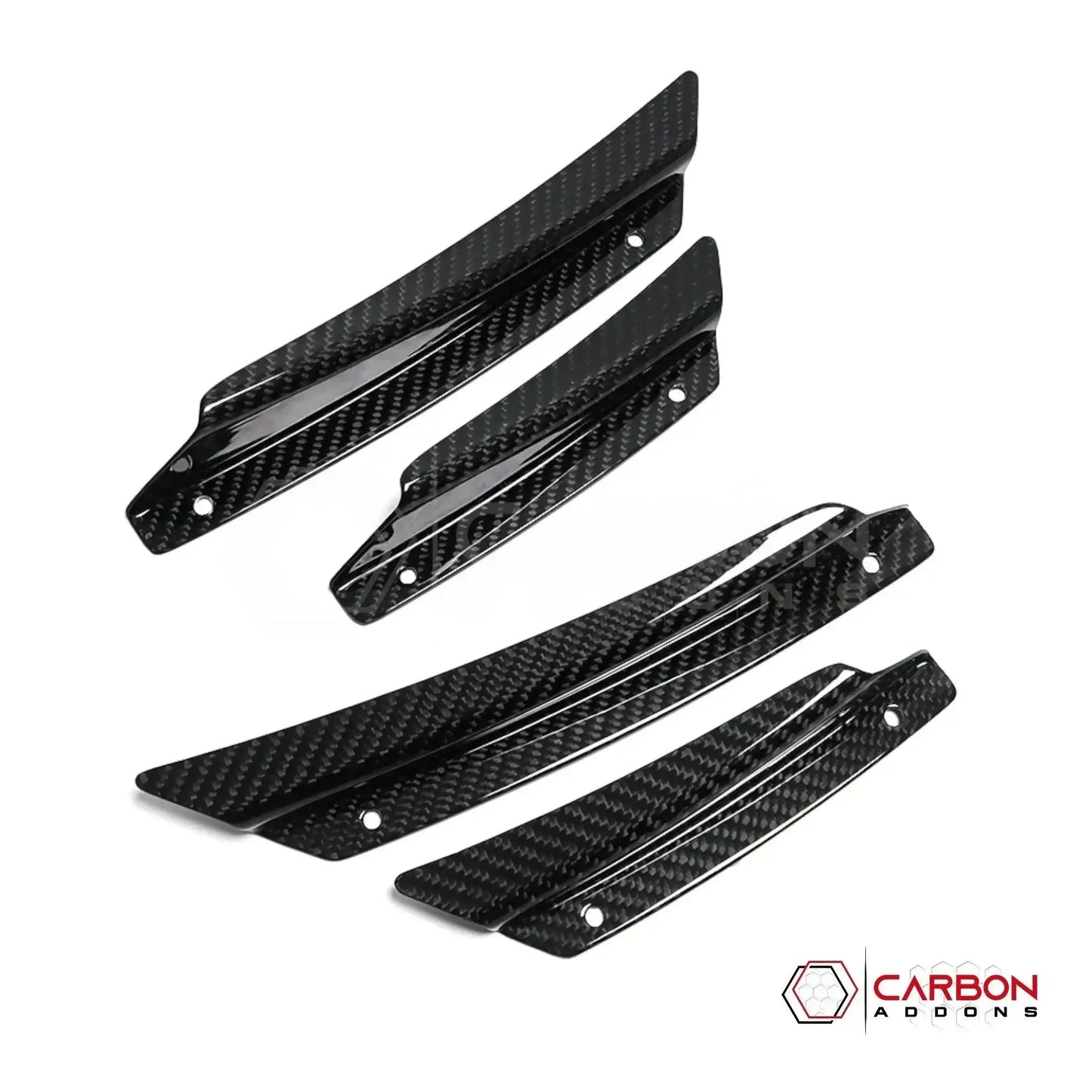C8 Corvette Carbon Fiber Front Bumper Canards (4-Piece Set) | Aero Upgrade (2020–2026)