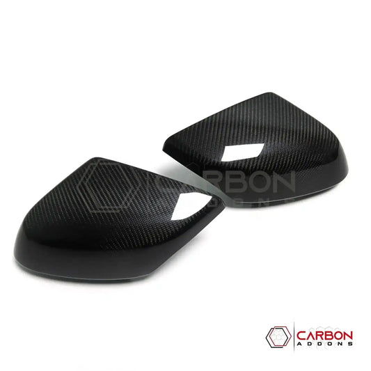 C8 Corvette Real Carbon Fiber Mirror Cap Replacements | Direct Replacement (2020–2026)